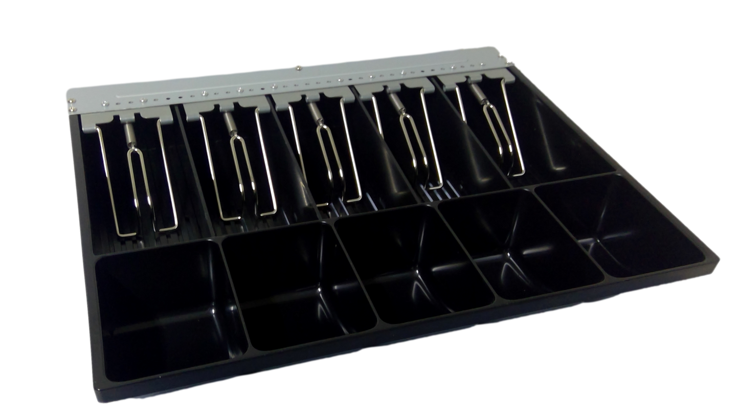 NEW Cash Register Drawer Tray 14x13x2.5" Metal 5 Bill Holder