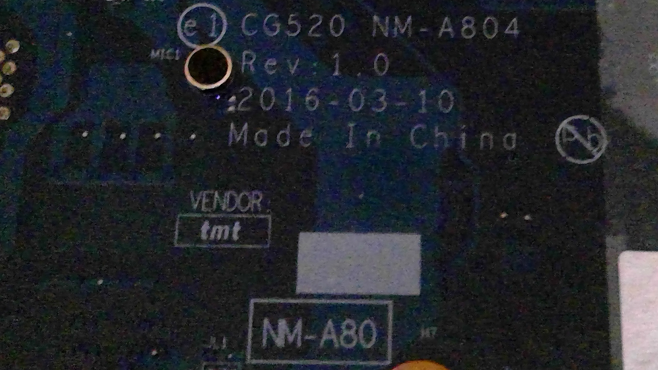 Lenovo Ideapad Motherboard 110-15IBR CG520 NM-A804