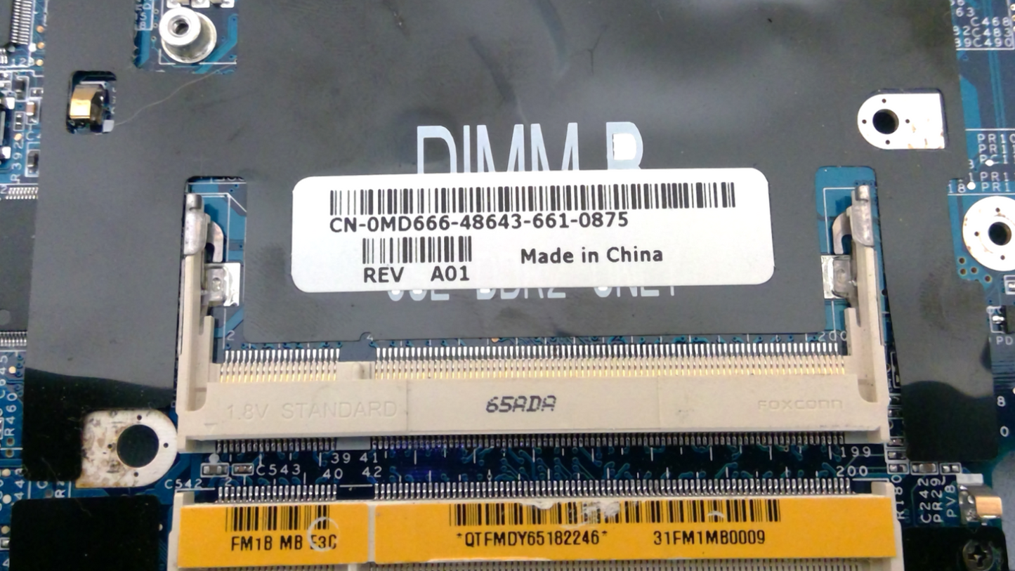 Dell Inspiron E1505 6400 Socket P PGA 478 Motherboard Laptop Notebook MD666 0MD666 CN-0MD666 HAQ00 LA-2881P