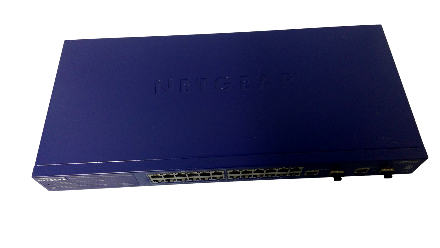 NETGEAR PROSAFE 24 PORT 10/100 SMART SWITCH WITH 2 GIGABIT PORTS WITH POE FS726TP