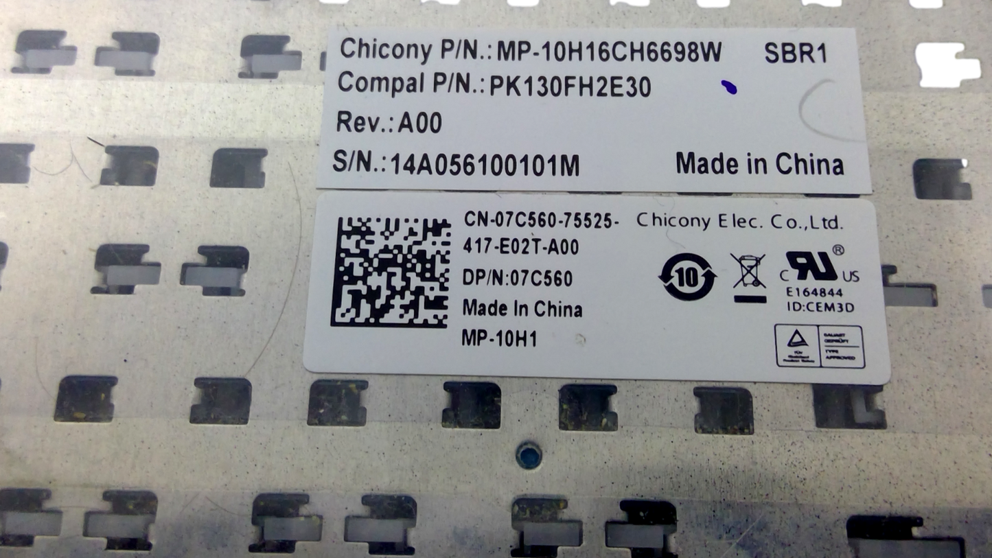 Dell Latitude E5530 Laptop Keyboard PK130FH2E30 7C560