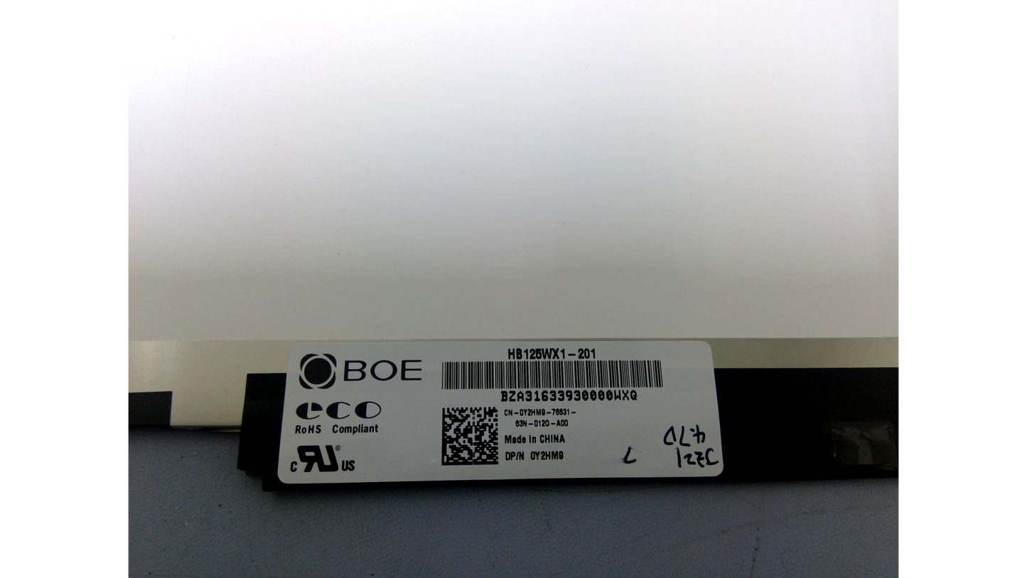 BOE HB125WX1-201 0Y2HM9 Y2HM9 12.5" HD Matte LCD Screen Display